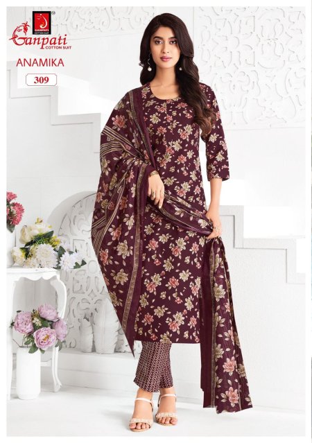 Anamika Vol 3 By Ganpati Cotton Printed Readymade Dress 